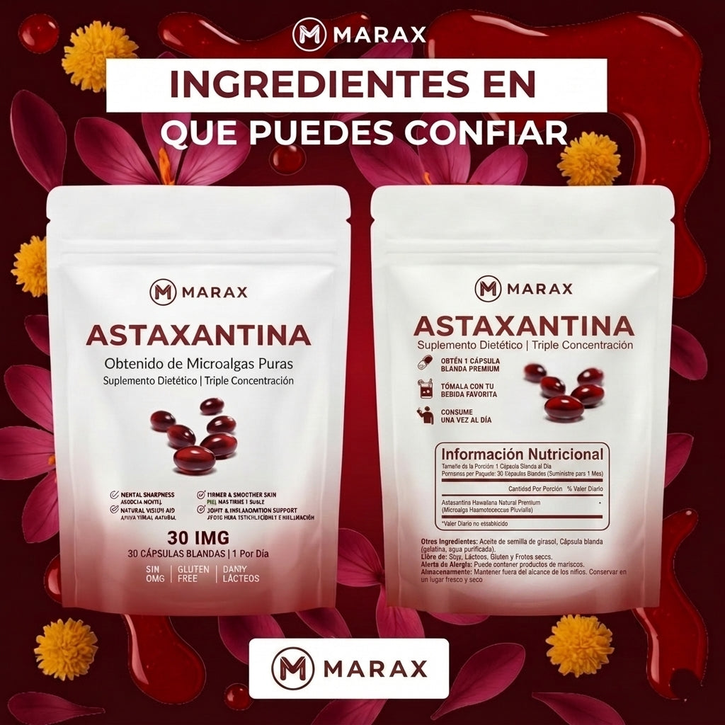 MARAX Astaxantina – Extracto de Microalgas Puras